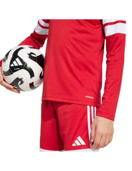 Koszulka dla dzieci adidas squadra 25 long sleeve jersey czerwono-biała jj0041