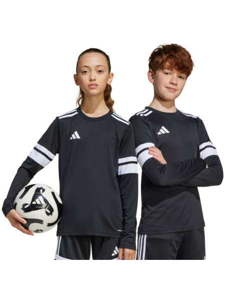Koszulka dla dzieci adidas squadra 25 long sleeve jersey czarno-biała jj0047