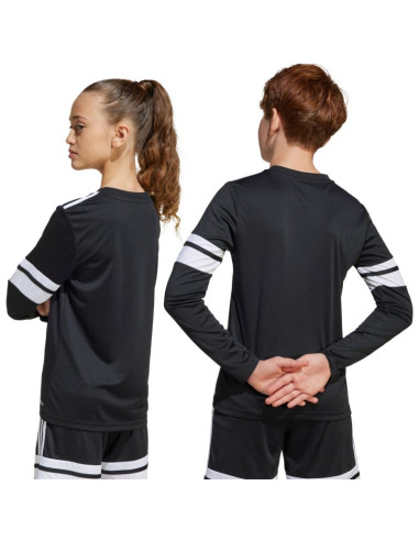 Koszulka dla dzieci adidas squadra 25 long sleeve jersey czarno-biała jj0047