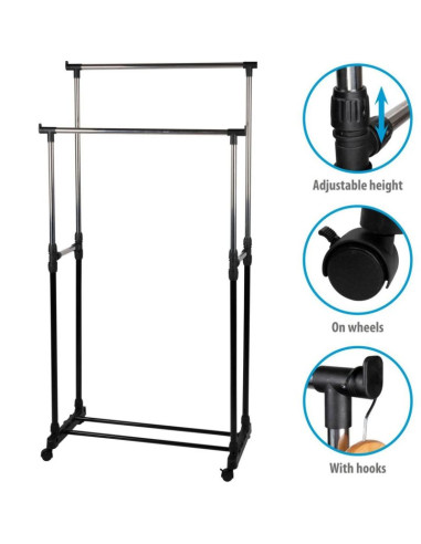 Szafa garderoba wieszak 75x42x93-158cm alpina