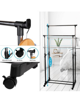 Szafa garderoba wieszak 75x42x93-158cm alpina 2