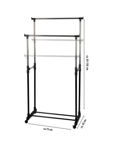 Szafa garderoba wieszak 75x42x93-158cm alpina