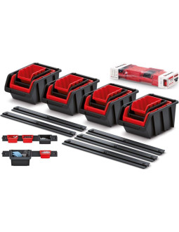 Zestaw kuwet pojemników warsztatowych 16szt kistenberg