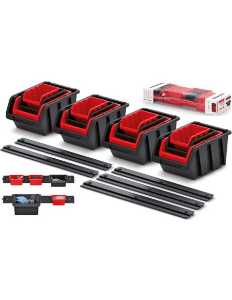 Zestaw kuwet pojemników warsztatowych 16szt kistenberg