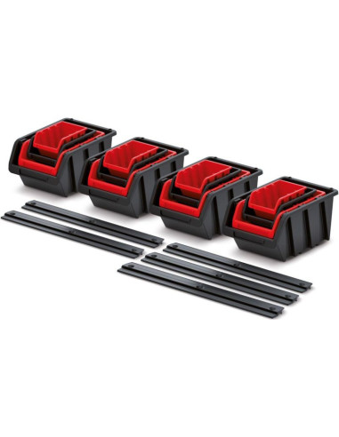 Zestaw kuwet pojemników warsztatowych 16szt kistenberg