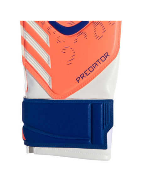 Rękawice bramkarskie dla dzieci adidas predator glove training biało-pomarańczowe jn5361