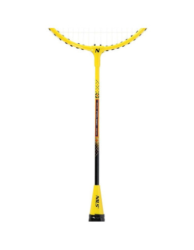 Zestaw do badmintona nils nrz262 aluminium 2 rakiety, 3 lotki z piór, siatka 600x60cm, pokrowiec