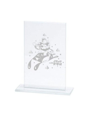 Trofeum szklane grawerowane