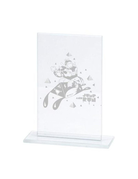 Trofeum szklane grawerowane