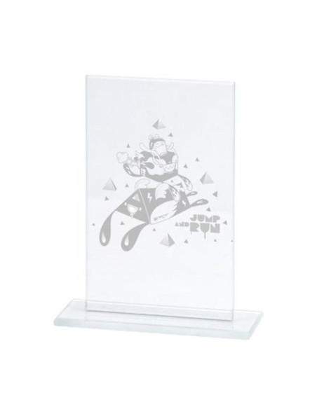 Trofeum szklane grawerowane