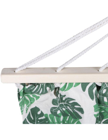 Hamak ogrodowy 1 osobowy 200x100cm z drążkiem i  z frędzlami miami natura jungle