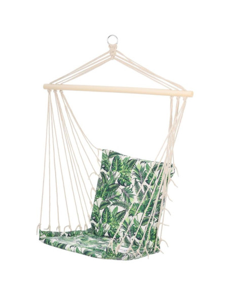 Hamak fotel wiszący brazylijski 100x50cm natura z wszytą poduszką jungle light