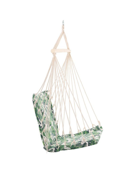 Hamak fotel wiszący brazylijski 100x50cm natura z wszytą poduszką jungle light