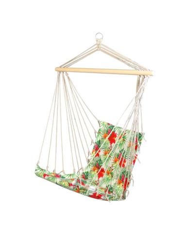Hamak fotel wiszący brazylijski 100x50cm natura z wszytą poduszką tropic jungle