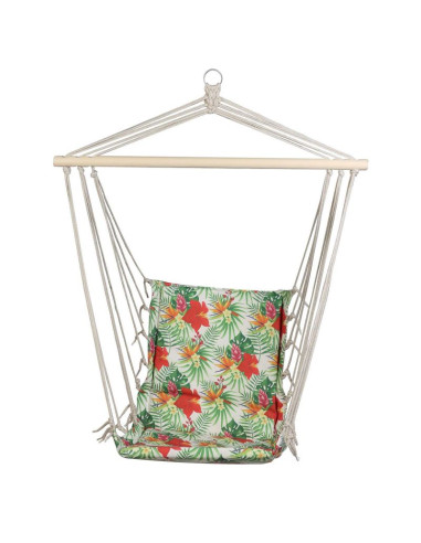 Hamak fotel wiszący brazylijski 100x50cm natura z wszytą poduszką tropic jungle