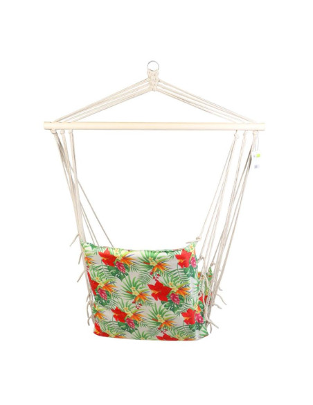 Hamak fotel wiszący brazylijski 100x50cm natura z wszytą poduszką tropic jungle