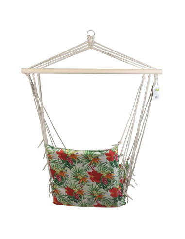Hamak fotel wiszący brazylijski 100x50cm natura z wszytą poduszką tropic jungle