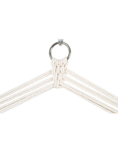 Hamak fotel wiszący brazylijski 100x50cm natura z wszytą poduszką biały