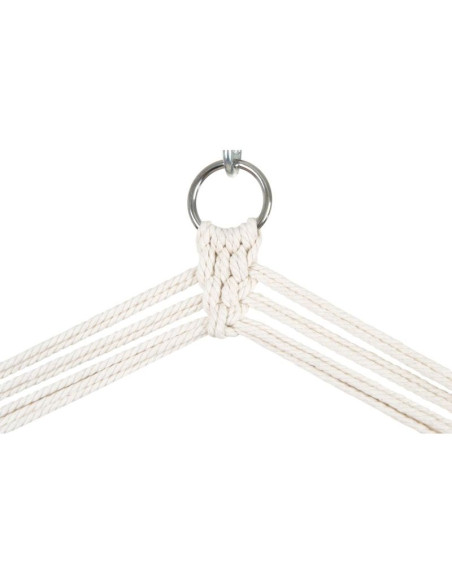 Hamak fotel wiszący brazylijski 100x50cm natura z wszytą poduszką biały