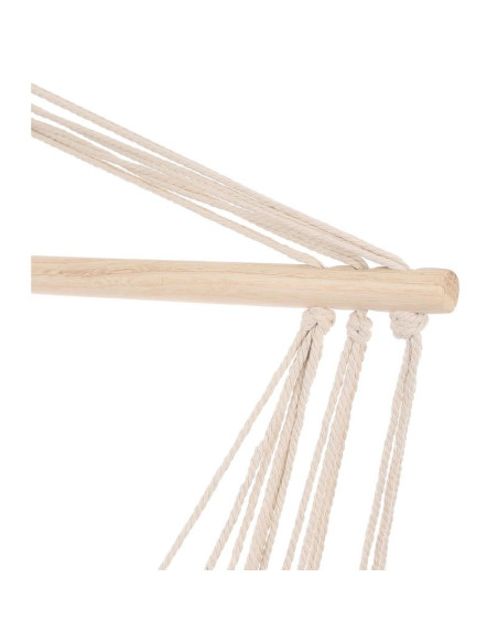 Hamak fotel wiszący brazylijski 100x50cm natura z wszytą poduszką biały