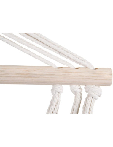 Hamak fotel wiszący brazylijski 100x50cm natura z wszytą poduszką biały