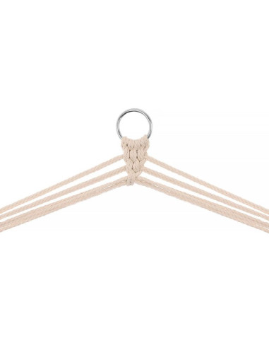 Hamak fotel wiszący brazylijski 100x50cm natura z wszytą poduszką biały