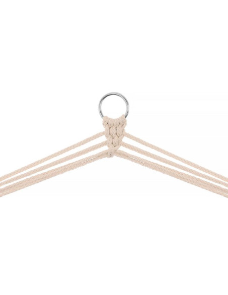 Hamak fotel wiszący brazylijski 100x50cm natura z wszytą poduszką biały