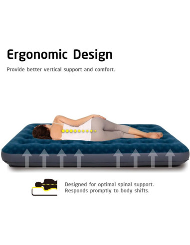 Materac flokowany 1-osobowy z nadrukiem 3d 191x99x22cm 24502