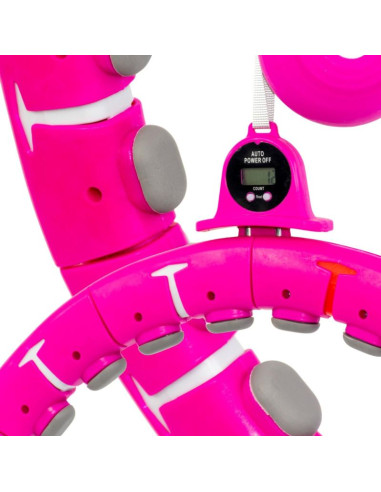 Hula hop z masażerem obciążeniem i licznikiem fuksja enero fit