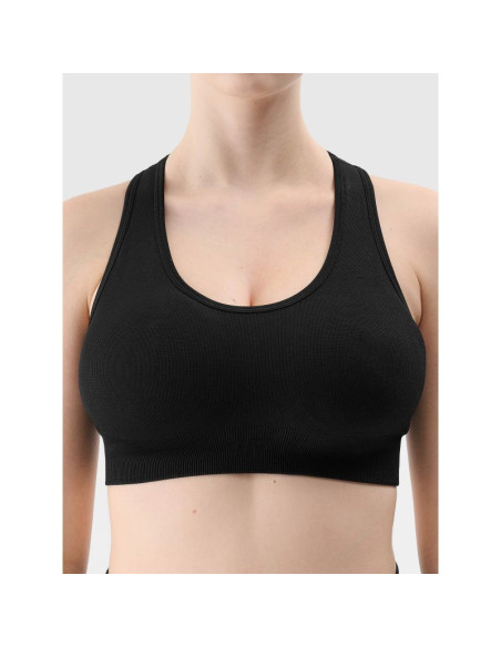 Biustonosz treningowy bezszwowy z niskim wsparciem damski 4f 4frss24usbaf139-20s