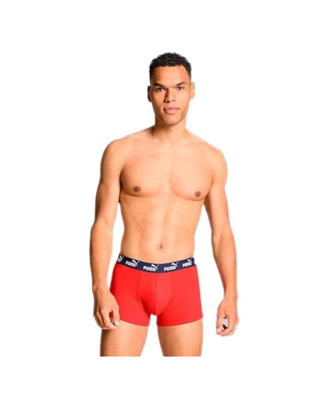 Puma bokserki majtki męskie 2-pack czerwone szare wygodne bawełna