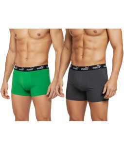 Puma bokserki majtki męskie 2-pack zielone szare wygodne bawełna