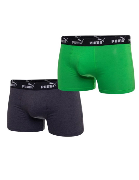 Puma bokserki majtki męskie 2-pack zielone szare wygodne bawełna