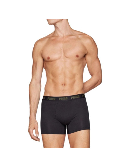 Puma bokserki majtki męskie 2-pack khaki czarne wygodne bawełna