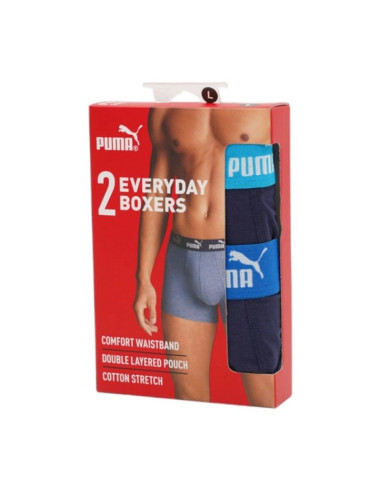 Puma bokserki majtki męskie 2-pack granatowe wygodne bawełna