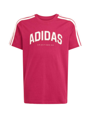 Koszulka dla dzieci adidas codes collegiate graphic tee różowa ka9764
