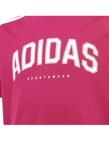Koszulka dla dzieci adidas codes collegiate graphic tee różowa ka9764