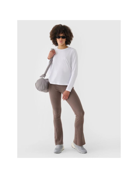 Longsleeve oversize gładki damski 4f 4fwmm00tlonf431-10s