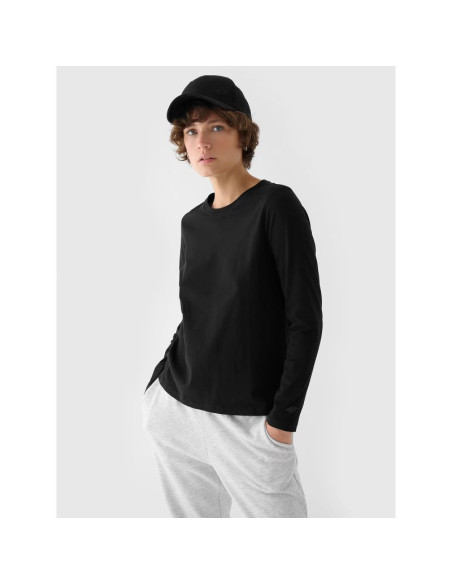 Longsleeve oversize gładki damski 4f 4fwmm00tlonf431-20s