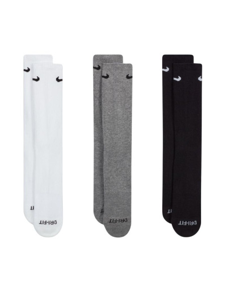 Skarpety nike everyday plus cushioned 3 pary białe, szare, czarne sx6888 964