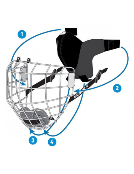Maseczka sportowa bauer pod kratownicę sr