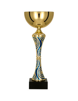Puchar metalowy złoto-niebieski