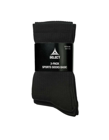 Skarpety piłkarskie treningowe select czarne krótkie 3-pack