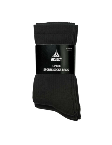 Skarpety piłkarskie treningowe select czarne krótkie 3-pack