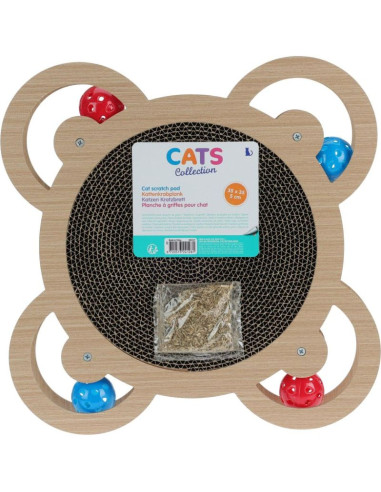 Drapak dla kota interaktywna zabawka 4 piłeczki 35,5x35,5x4cm