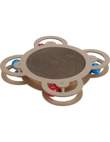 Drapak dla kota interaktywna zabawka 4 piłeczki 35,5x35,5x4cm