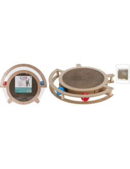 Drapak dla kota interaktywna zabawka dwie piłeczki 39x33,5x4,5cm