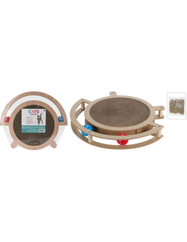 Drapak dla kota interaktywna zabawka dwie piłeczki 39x33,5x4,5cm