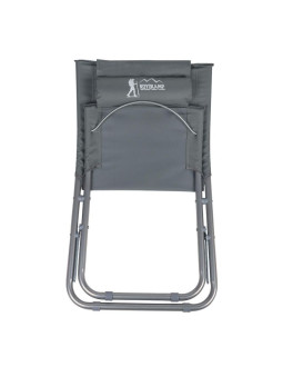 Leżak fotel plażowy składany szary 2