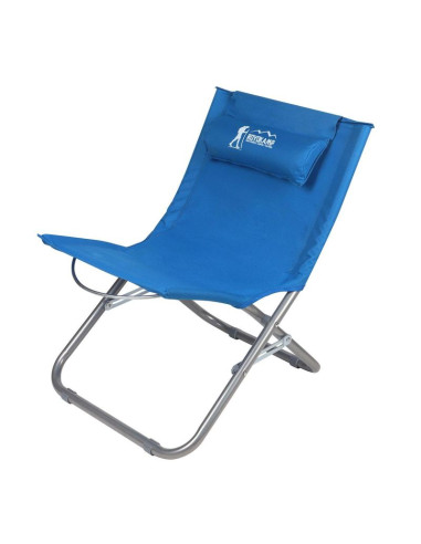 Leżak fotel plażowy składany niebieski
